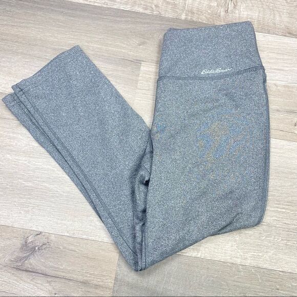 Eddie Bauer Mid Rise Crop Leggings Heather Slate Gray XS - Picture 2 of 7